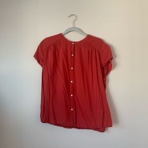 Old Navy Buttoned Linen Shirt in Red